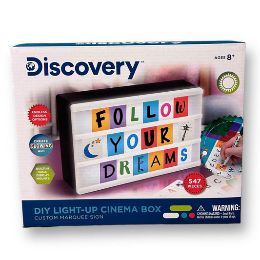 NEW! Discovery DIY Light-Up Cinema Box- 547 Pieces!