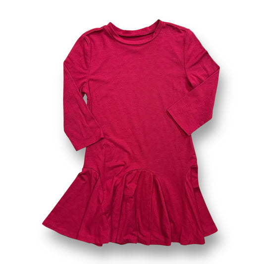 Girls Wonder Nation Size 6/6X Dark Red Long Sleeve Twirl Dress