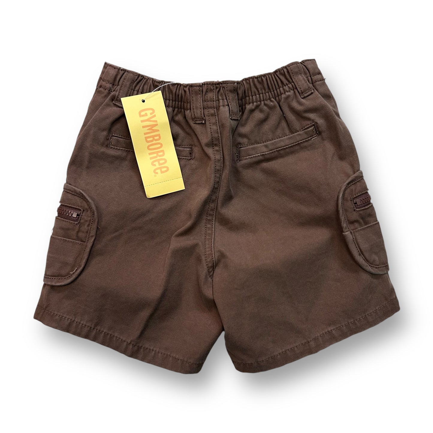 NEW! Gymboree Boys Size 18-24 Months Elastic Waist Brown Cotton Shorts