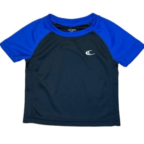 Carter's Boys Size 6 Months Black and Blue Short Sleeve Athletic Shirt