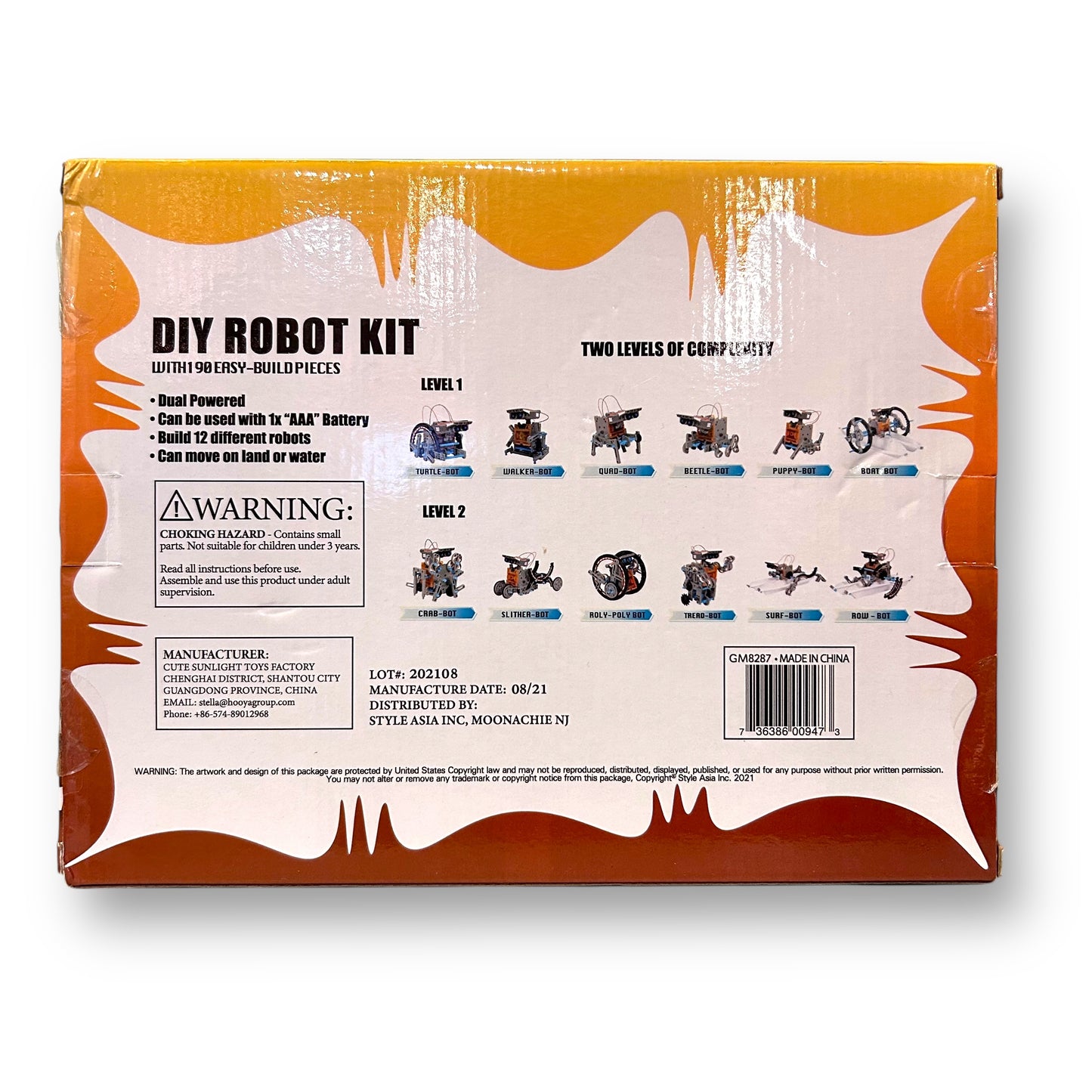 NEW! DIY Robot Kit Dual Powered STEM Learning