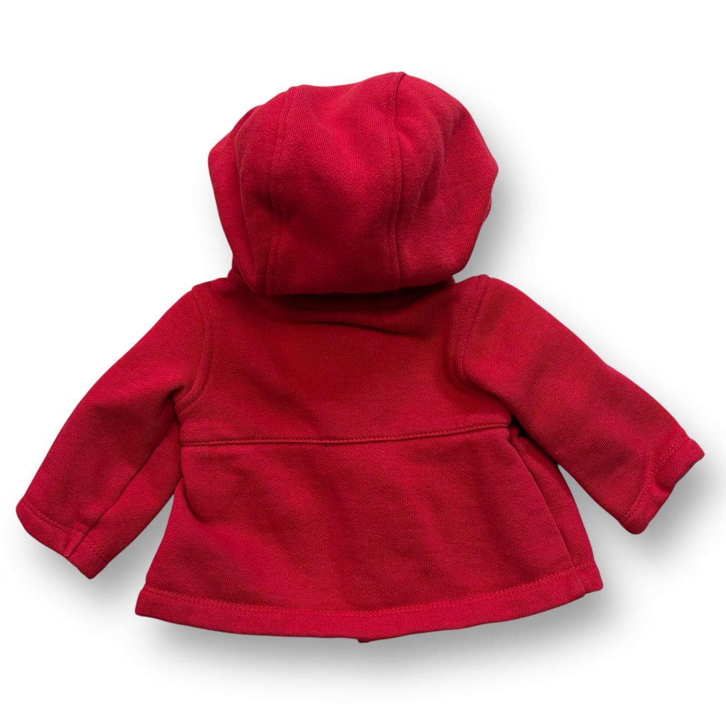 Girls Carter's Size 6 Months Red Midweight Jacket with Pink Fur-Lined Hood