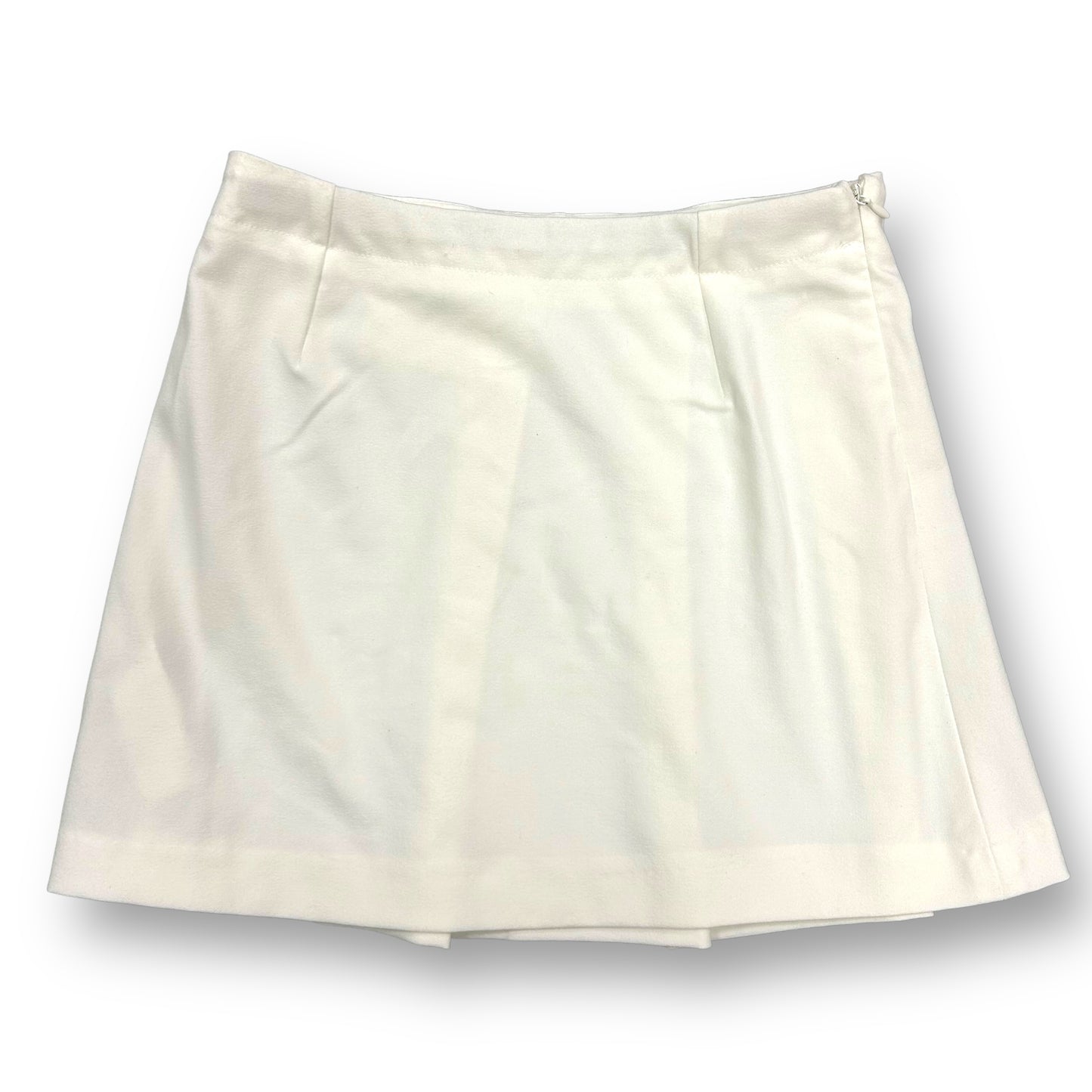 Girls Zara Age 10/11 Size 140 White Pleated Skirt with Side Buckle Accent