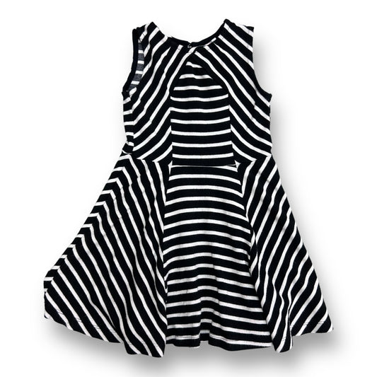 Girls Joe Fresh Size 2T Black & White Striped Sleeveless Twirl Dress