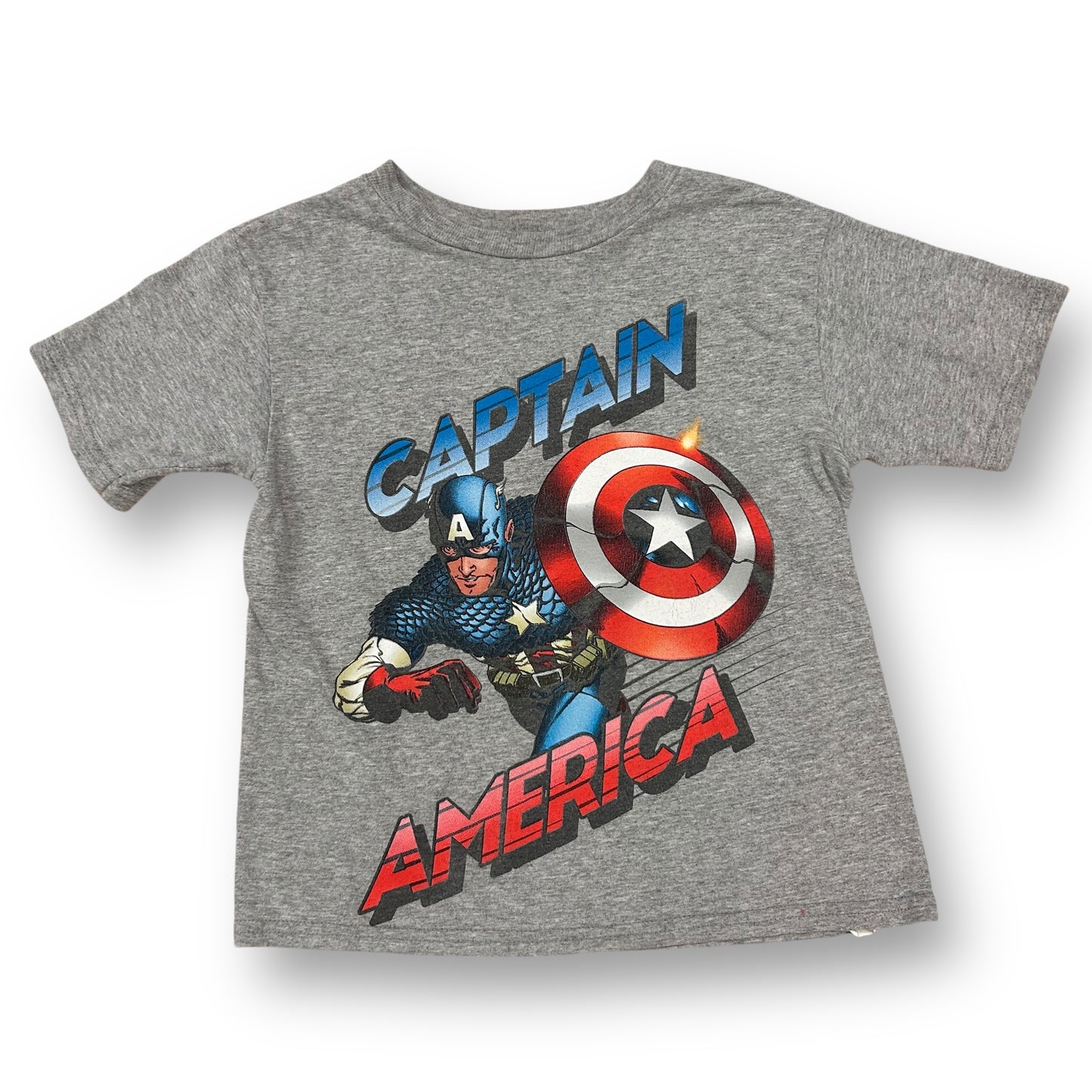 Marvel Avengers Boys Size 4/5 Captain America Super Hero Tee