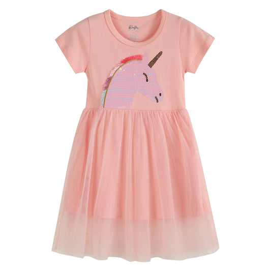 NEW! Ruffles by Tutu and Lulu Size 4T Pink Sparkly Unicorn Tulle Dress