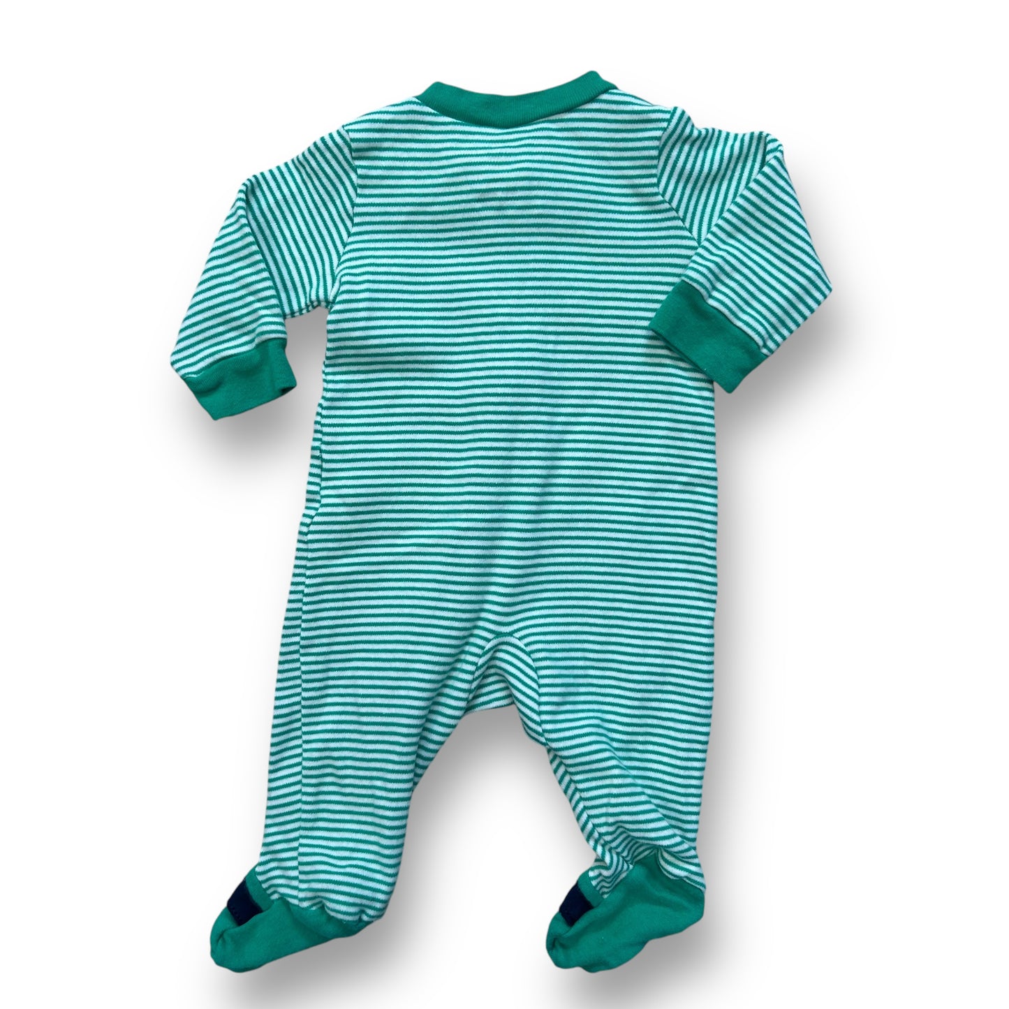 Boys Just One You Size 3 Months Green & White St. Patty's Day Striped One-Piece