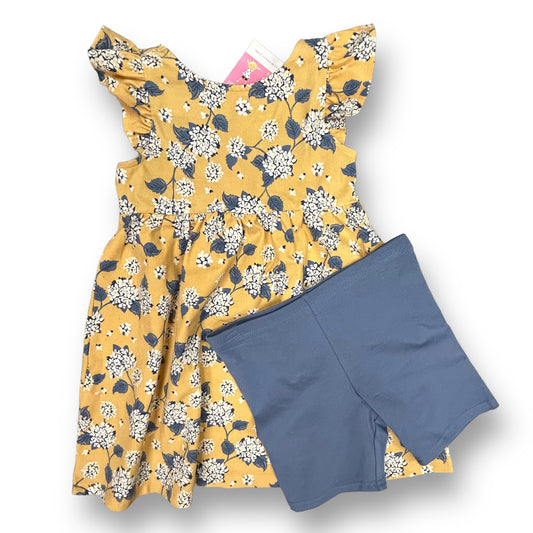 NEW! Girls Isaac Mizrahi Size 4T Yellow & Blue Ruffle Dress with Shorts