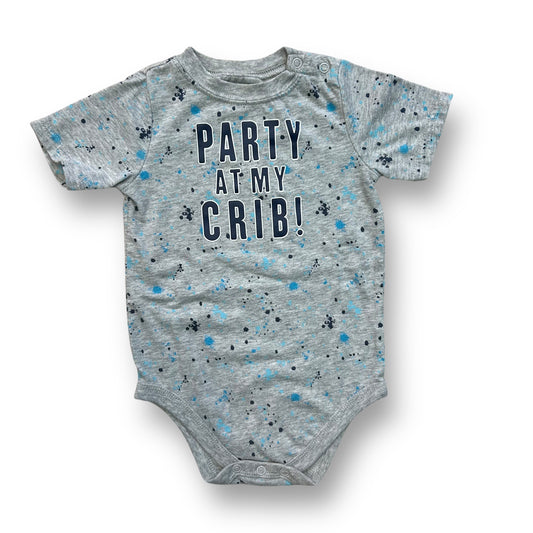 Boys Size 24 Months Party at My Crib Short Sleeve Bodysuit with Snaps