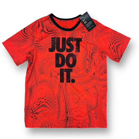 NEW! Boys Nike Dri-Fit Size 16/18 YXL Red Just Do It Athletic Shirt