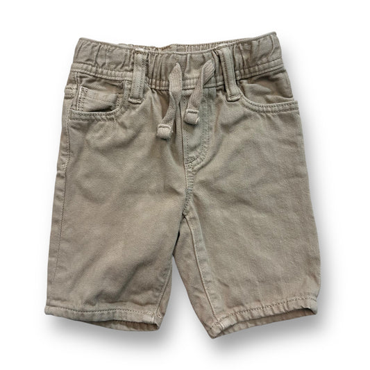 Gap Toddler Boys Size 18-24 Months Shorts Beige Denim Elastic Waist Pull-On