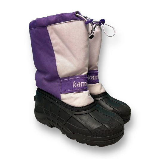 Kamik Youth Girl Size 5 Purple & Black Insulated Snow Boots