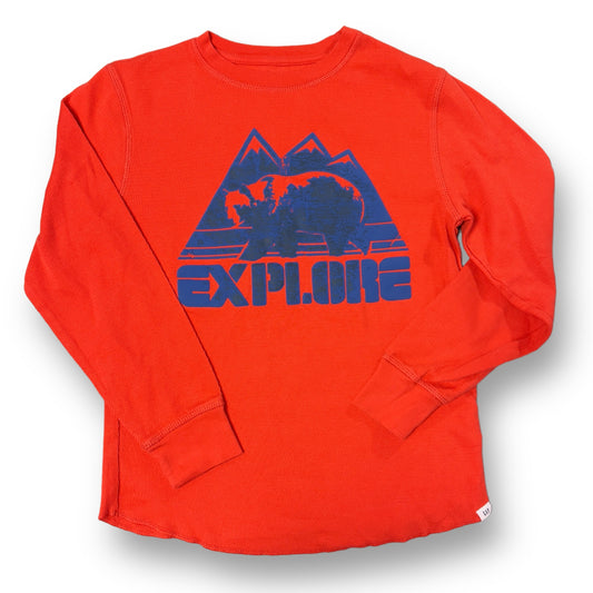 Boys Gap Size 12 YXL Orange 'Explore' Long Sleeve Thermal Shirt