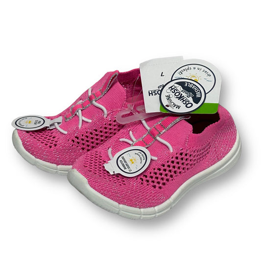 NEW! OshKosh Toddler Girl Size 7 Hot Pink Shimmer Water Swim Shoes