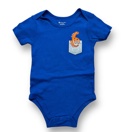 Boys Size 18 Months Royal Blue Dino Pocket Snap Bottom Tee