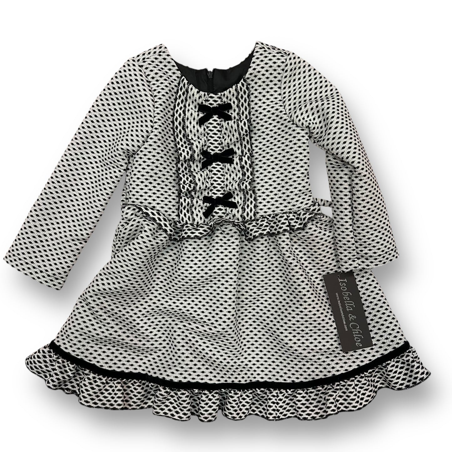 NEW! Isobella & Chloe Girls Size 4 Long Sleeve Boutique Dress