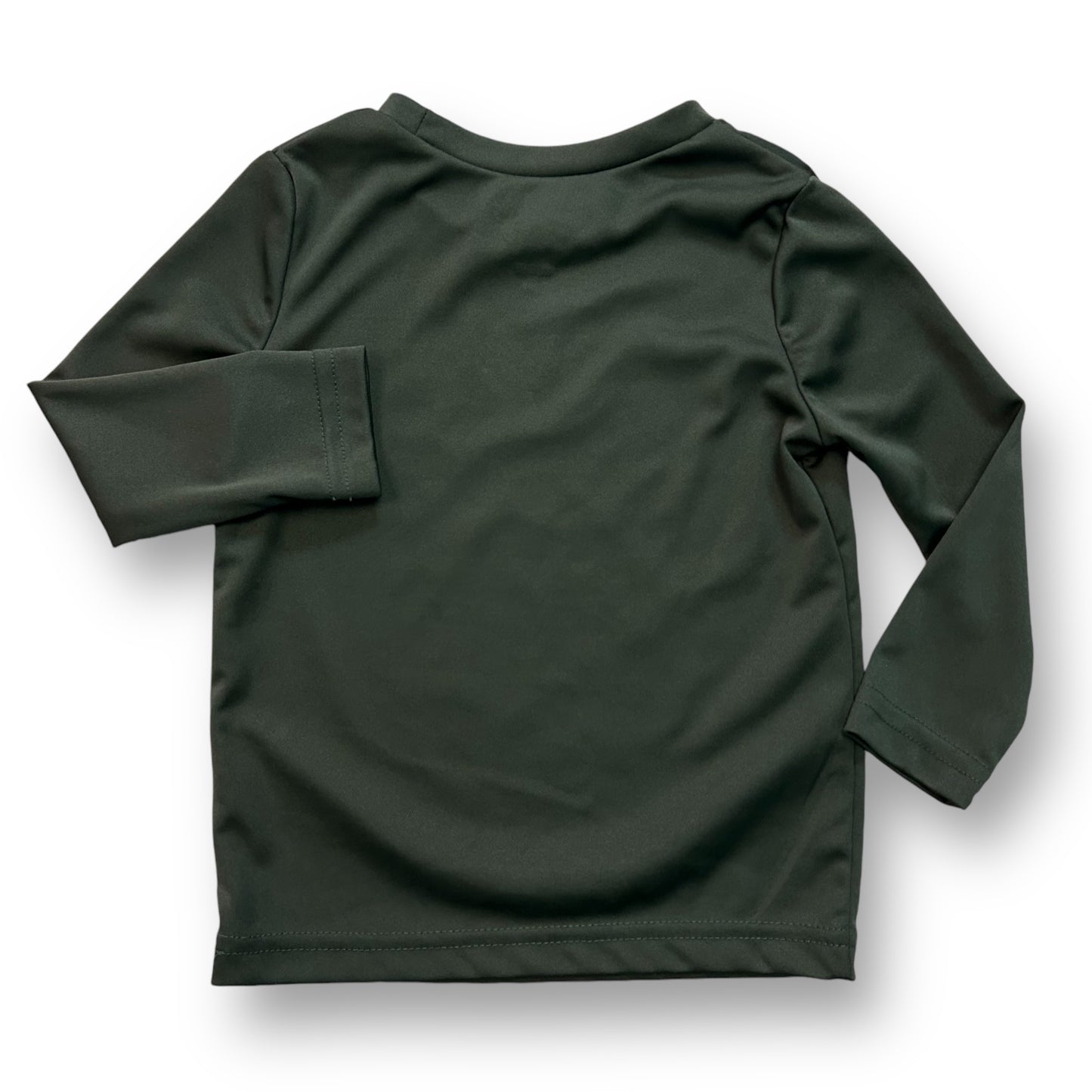 Toddler Boys Size 18 Months Dark Green Long Sleeve Dinosaur Shirt