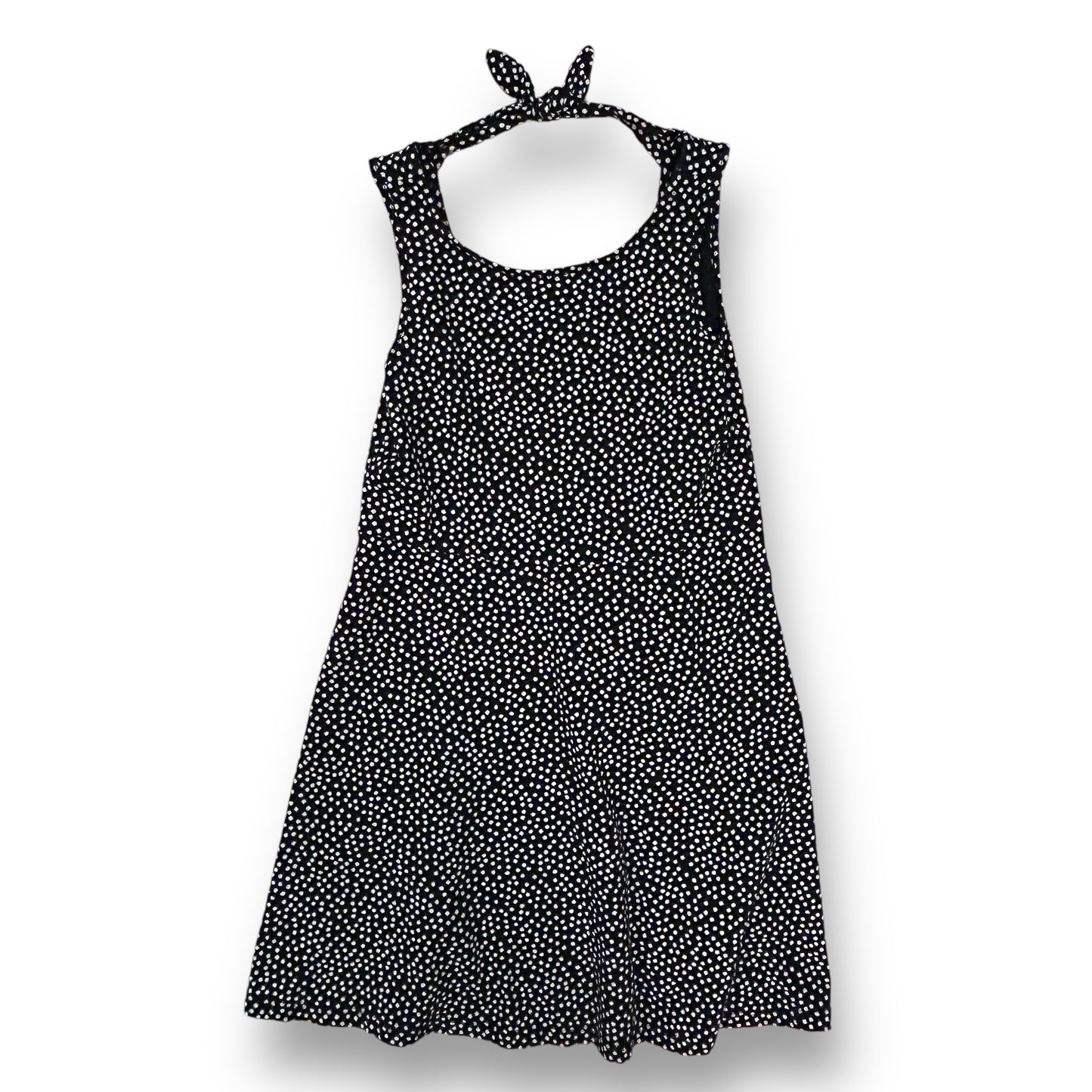 Old Navy Size 6/7 Girls Flared Sundress Black & White Polka Dot Sleeveless Dress