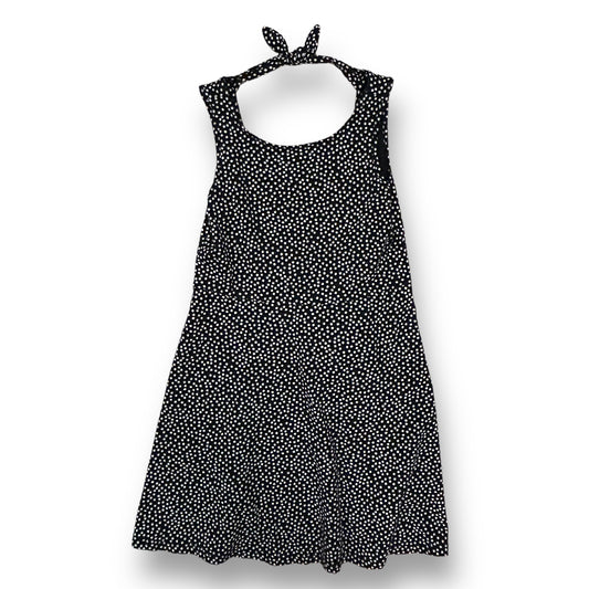 Old Navy Size 6/7 Girls Flared Sundress Black & White Polka Dot Sleeveless Dress