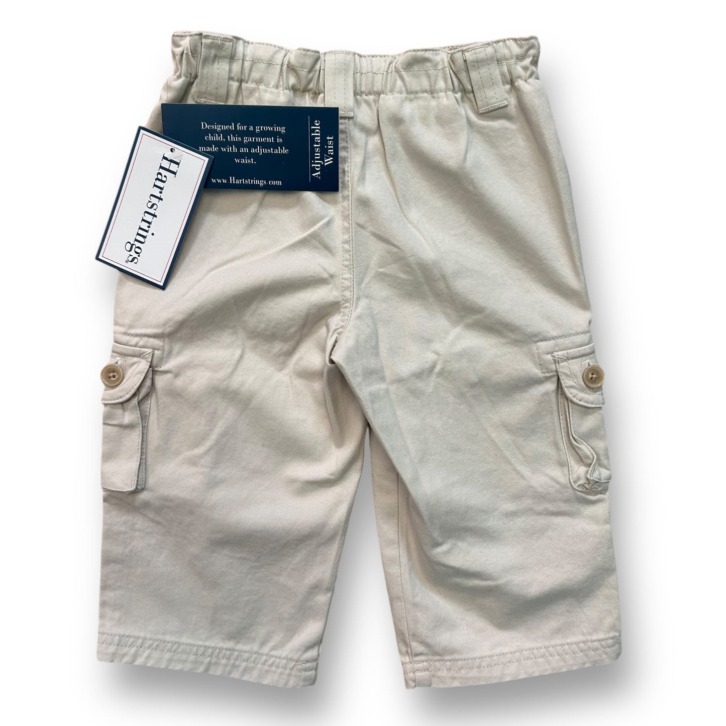 NEW! Hartstrings Boys Khakis Size 12 Months Cargo Pants with Button Pockets