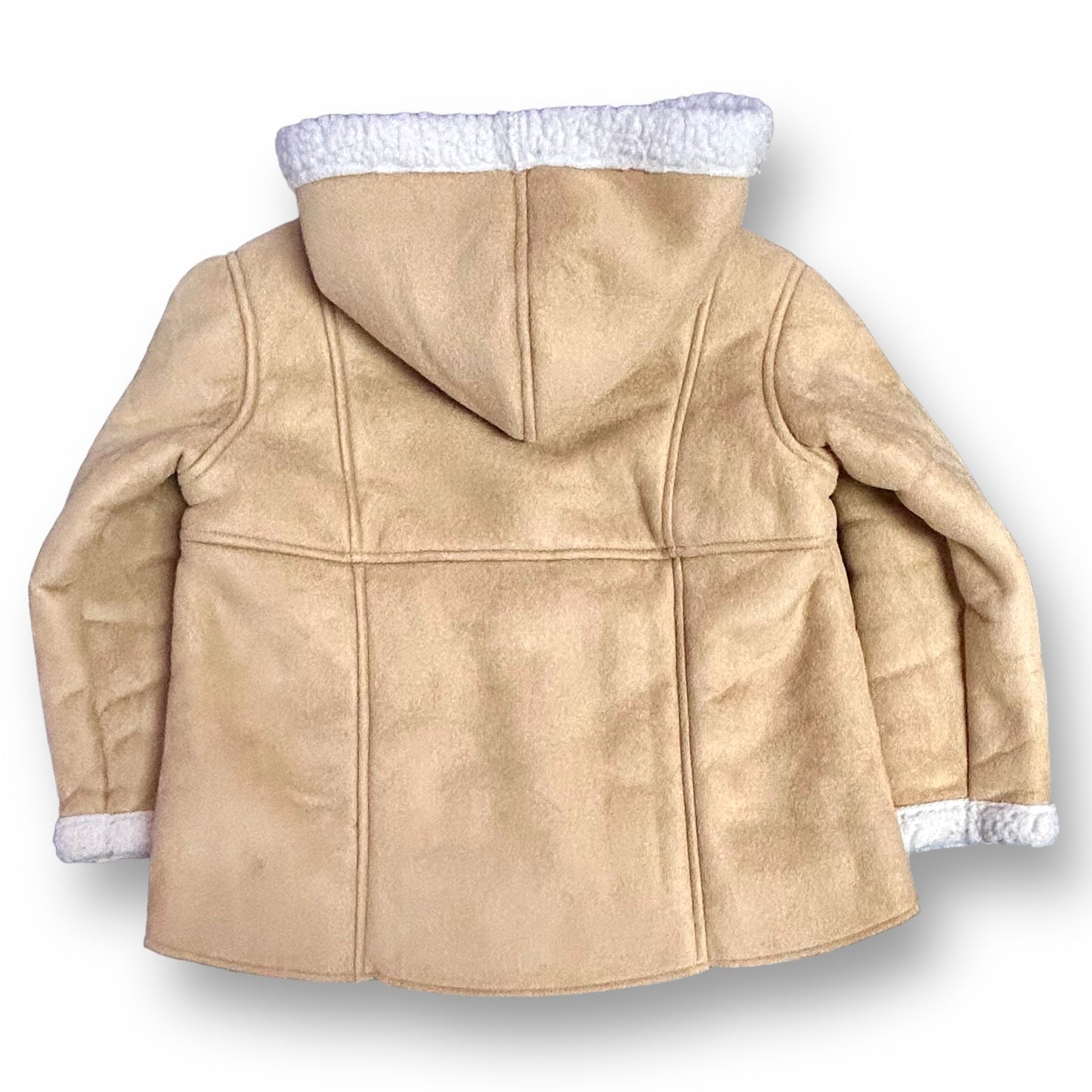 Girls 7 For All Mankind Size 4T Suede Fashion Sherpa Lined Midweight Coat