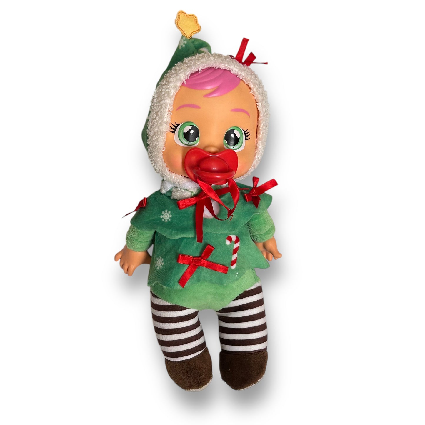 Cry Babies Tiny Cuddles Christmas Noelle 9" Baby Doll