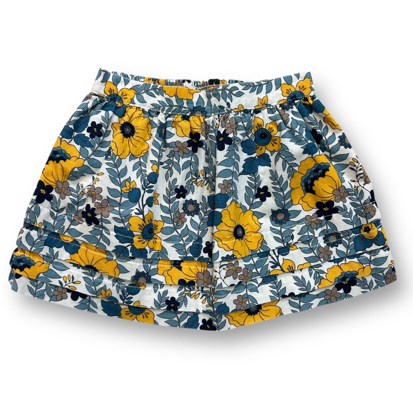 Janie and Jack Girls Size 18-24 Months Elastic Waist Floral Print Layered Skirt