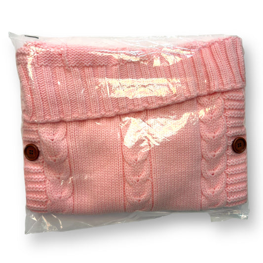 Baby Girl Pink Knit 100% Acrylic Swaddle Blanket with Buttons