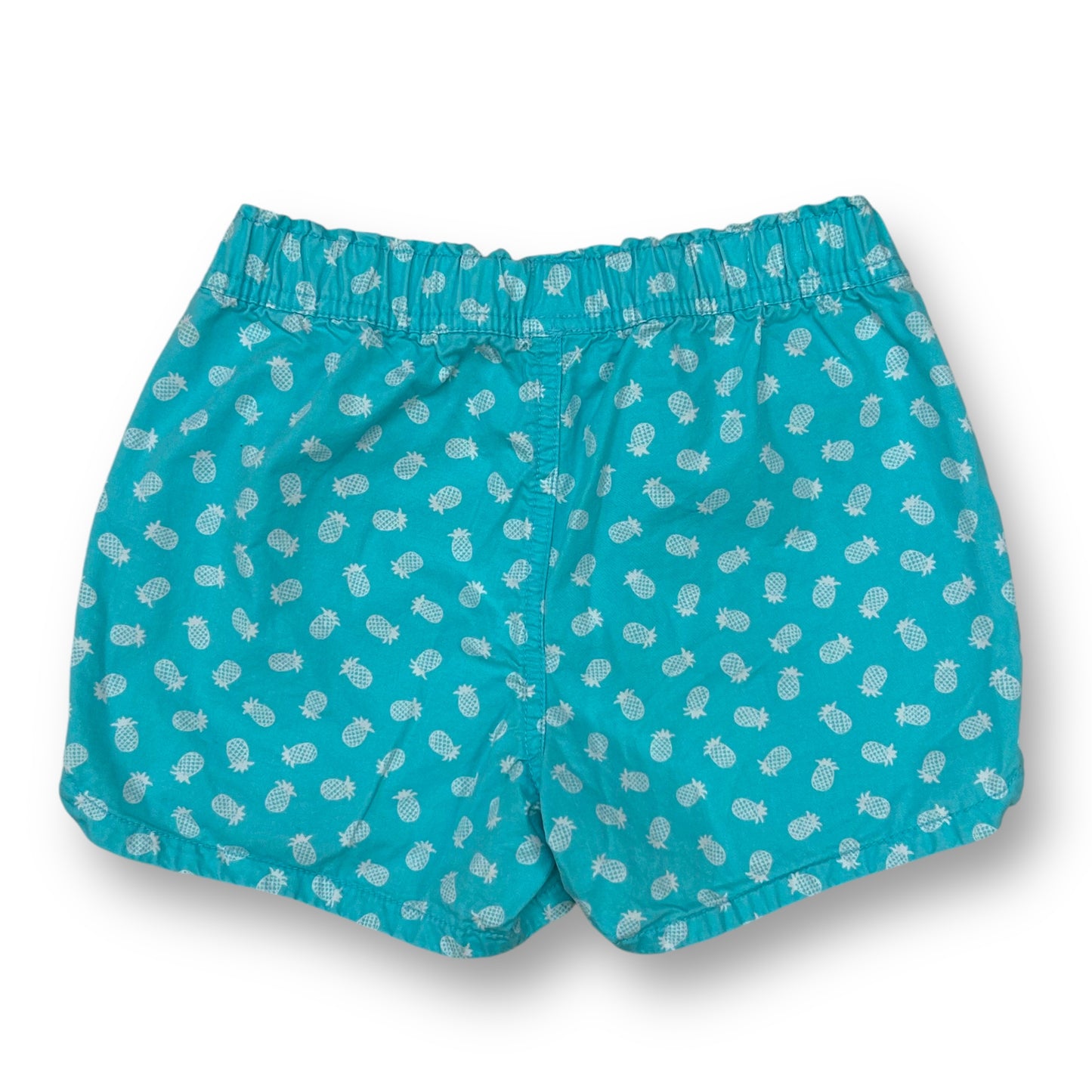 Girls Gap Kids Medium Size 8 Aqua Pineapple Print Pull-On Cotton Shorts