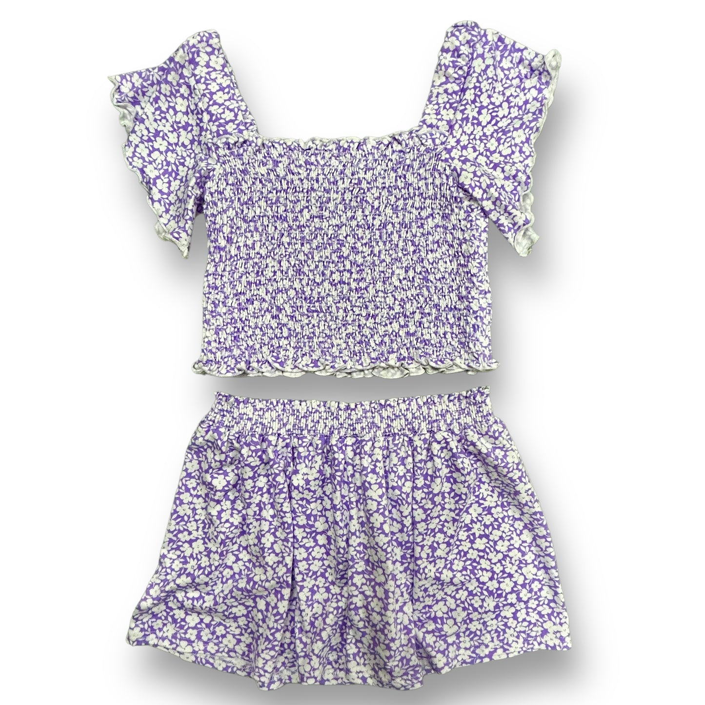 Girls Tweenstyle by Stoopher Size 14 Purple & White Floral Print Outfit