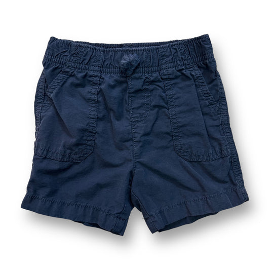 Navy elastic waist shorts for 18 month old boys.