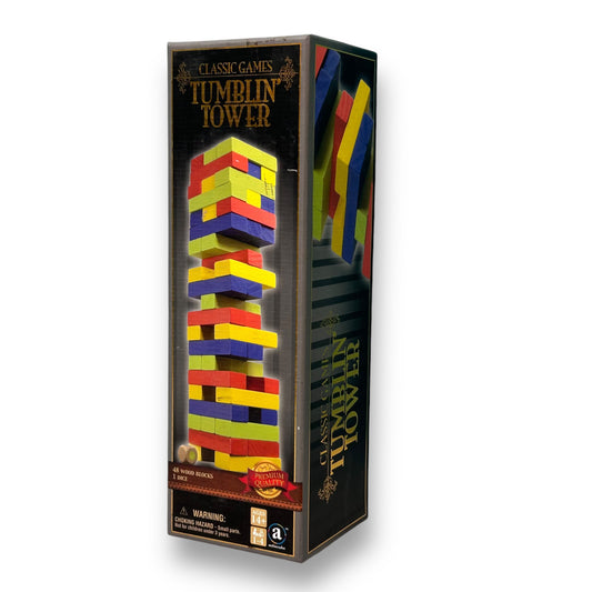 Classic Games Tumblin' Tower Wooden Stacking Game