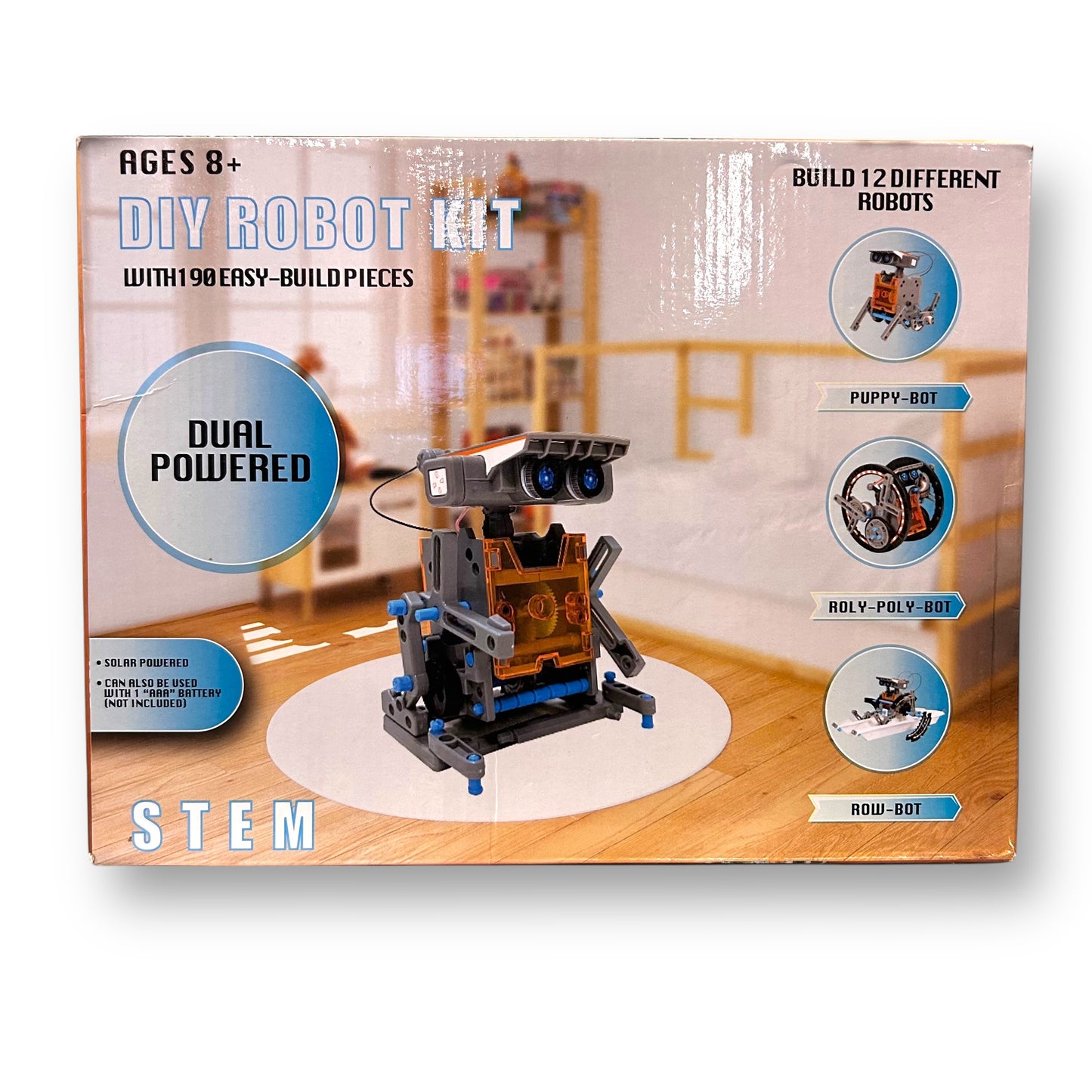 NEW! DIY Robot Kit Dual Powered STEM Learning