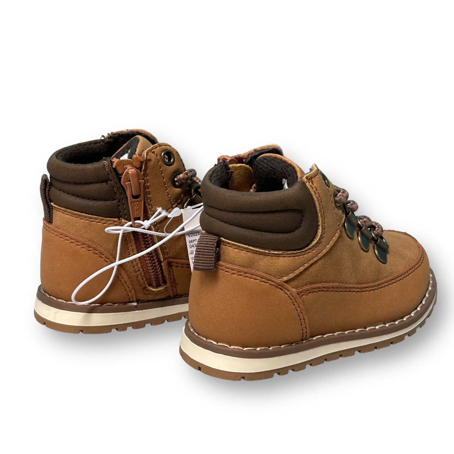 NEW! Children's Place Toddler Boy Size 5 Tan Leather-Style Boots