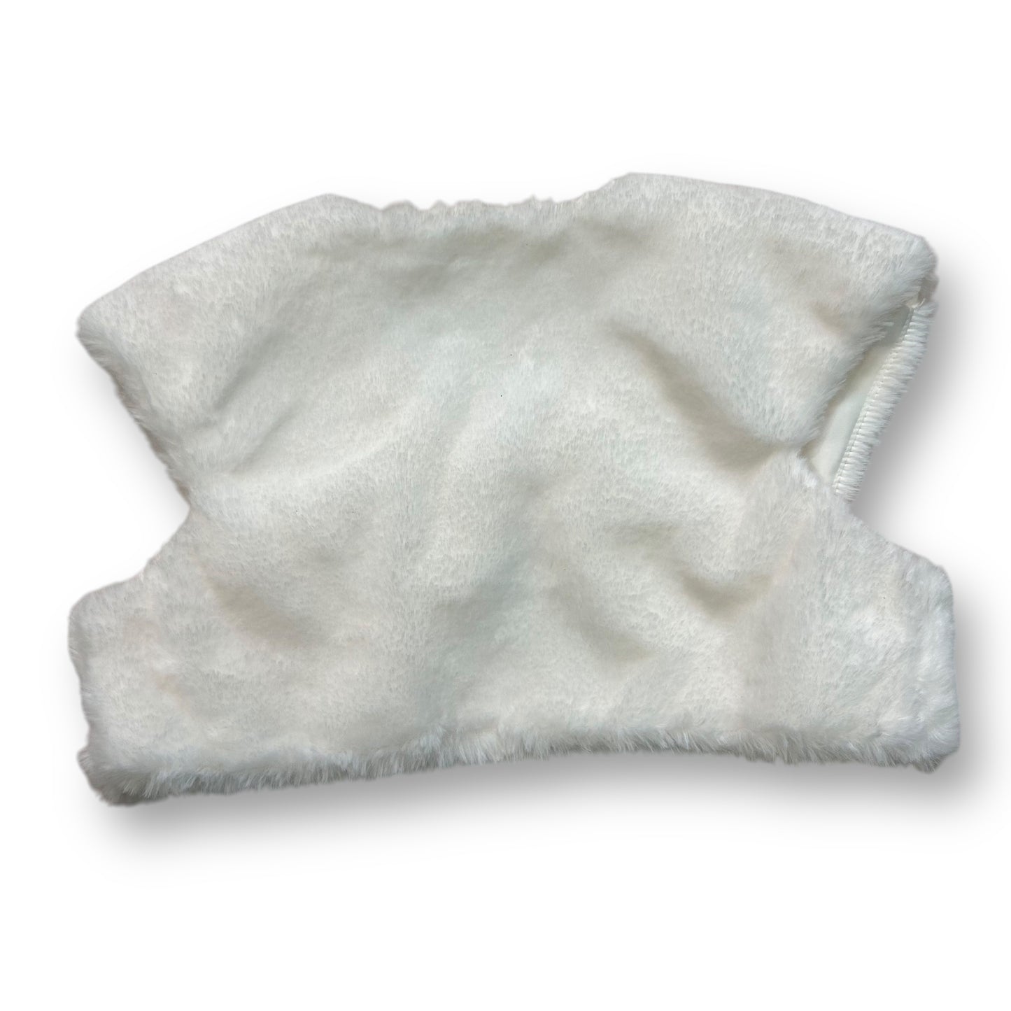 Jona Michelle Girls White Faux Fur Overcoat Size 5 Cropped Dress Sweater