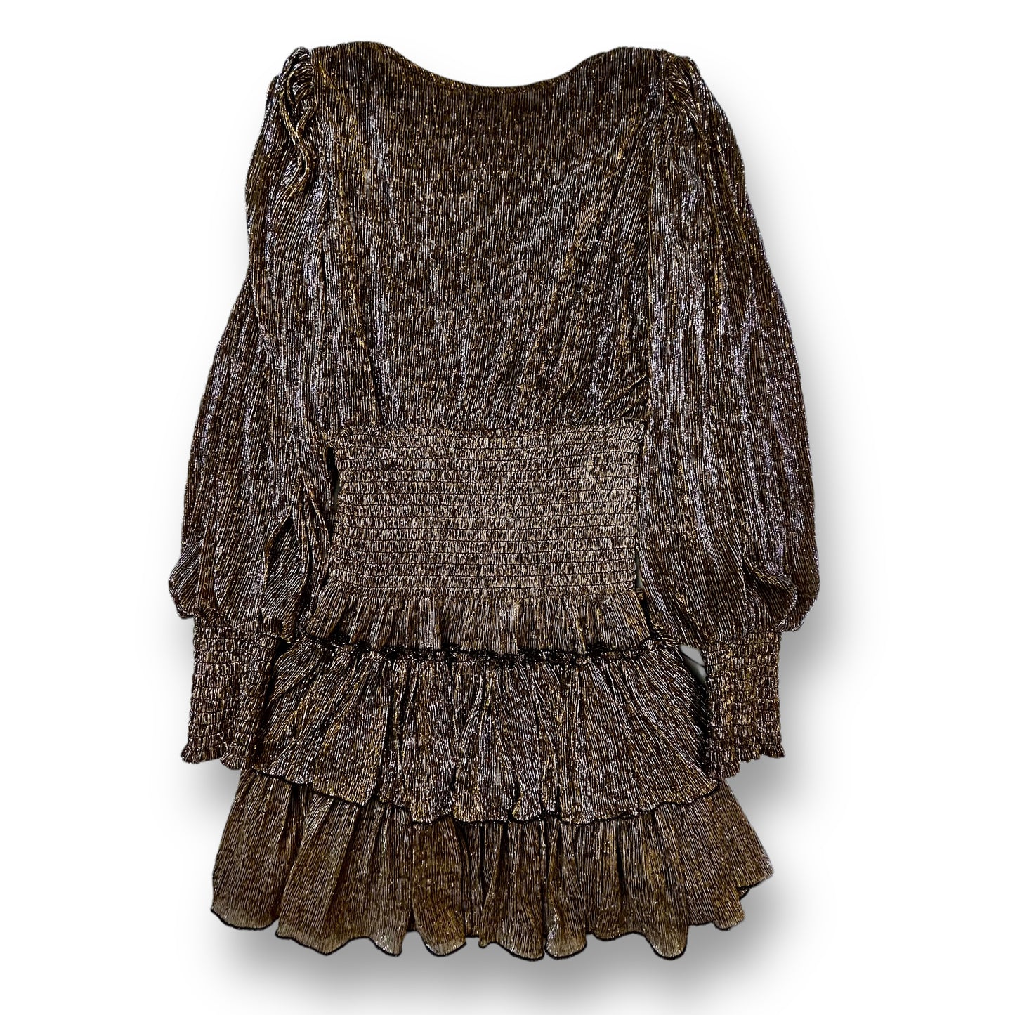 Habitual Girl Size 14 Youth Shimmery Tiered Long Sleeve Party Dress