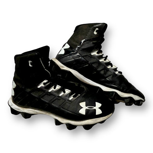 Under Armour Youth Boy Size 4 Black High Top Football Cleats