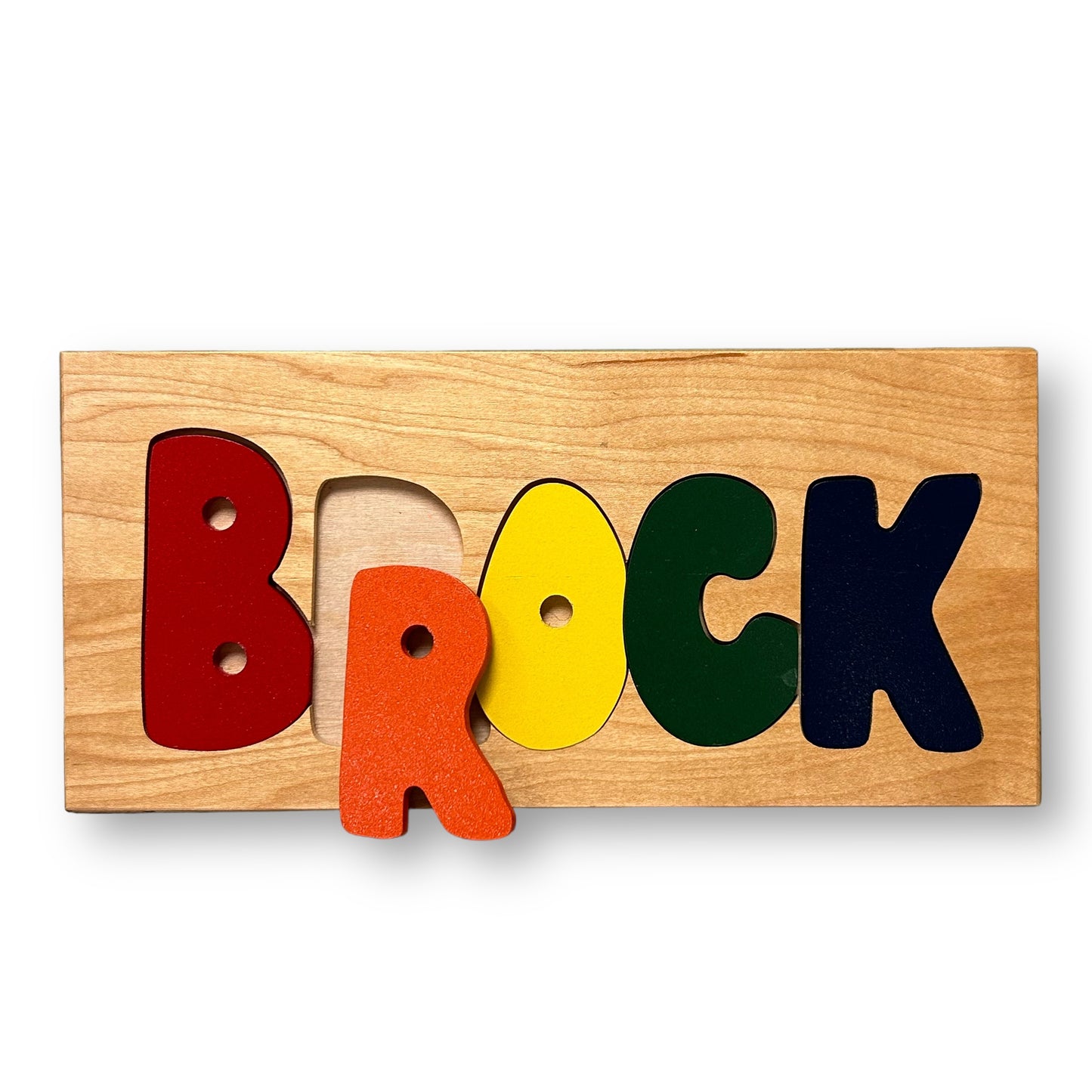 Custom 5-Letter Rainbow Brock Wooden Puzzle