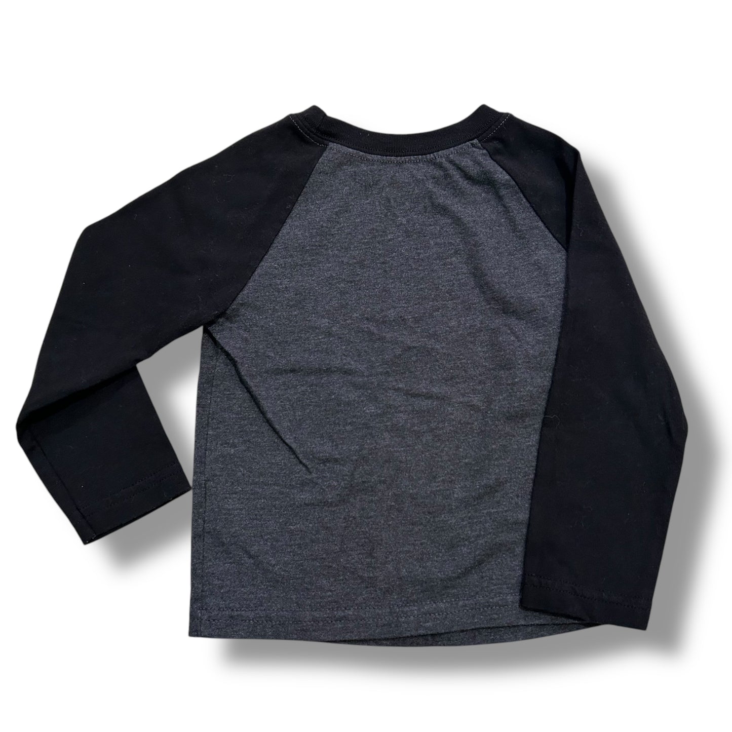 Boys Size 2T Toddler Shirt Gray & Black Long Sleeve Tee