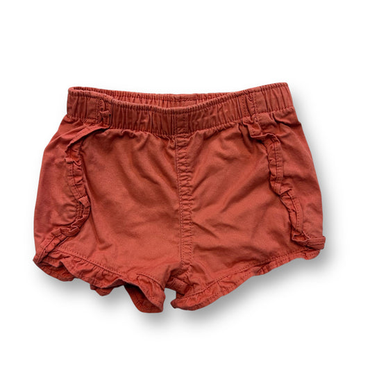 Girls Size 3-6 Months Dusty Rose Elastic Band Ruffled Shorts