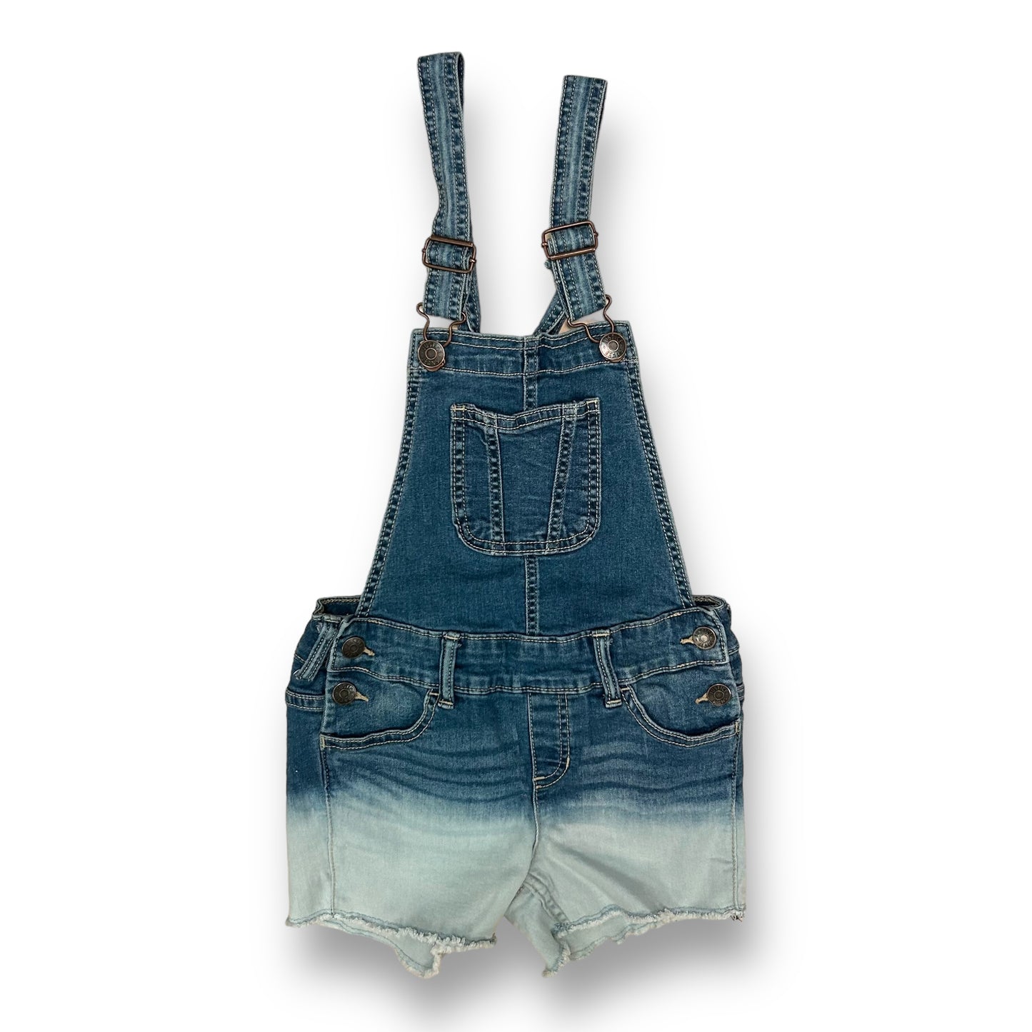 Justice Youth Girl Size 10 Overall Blue Ombre Denim Shortall