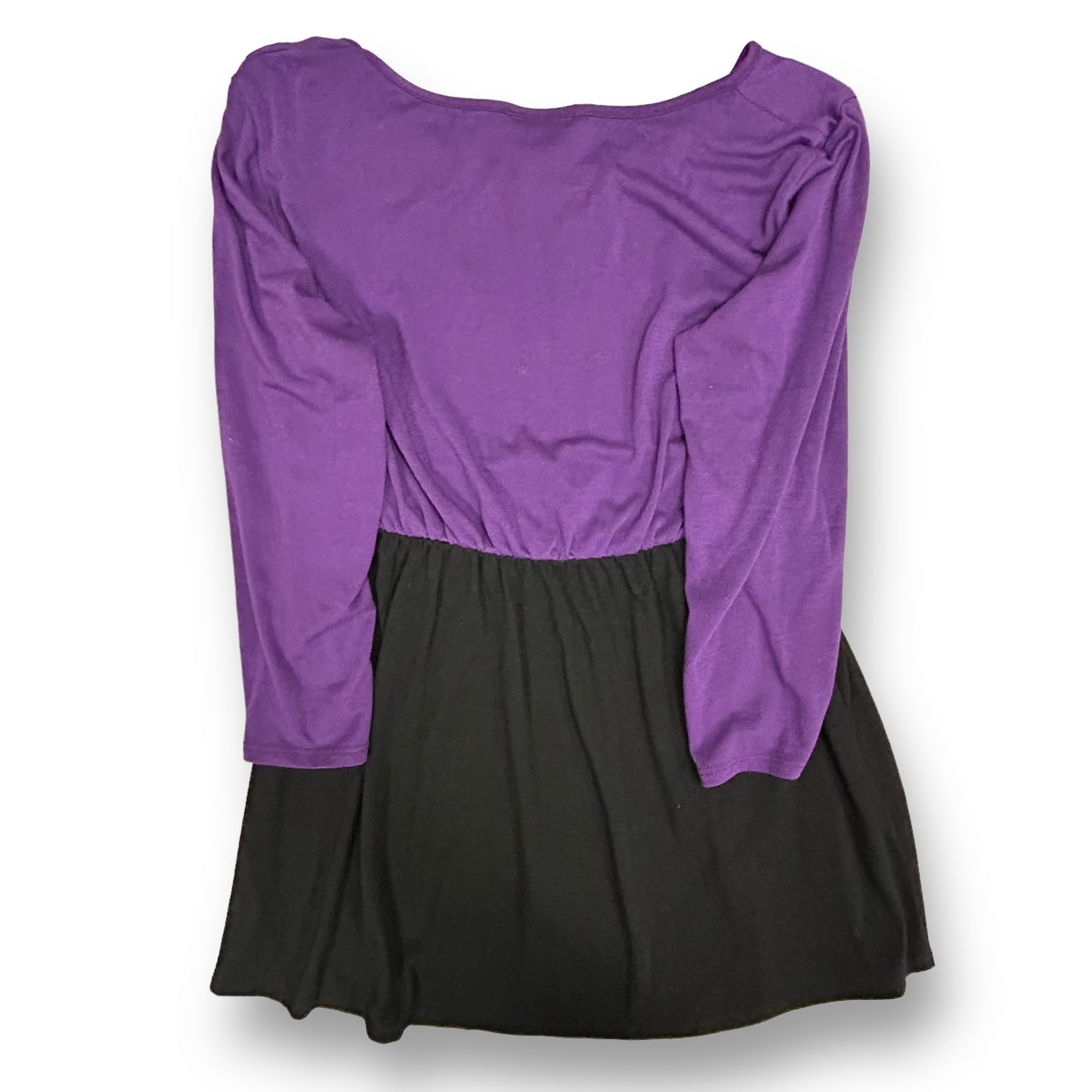 Motherhood Small Maternity Blouse Purple and Black Cotton 3/4 Sleeve Top