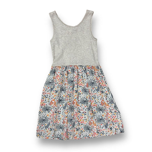 Gap Size 6/7 Girls Gray Cotton Floral Print Sleeveless Dress