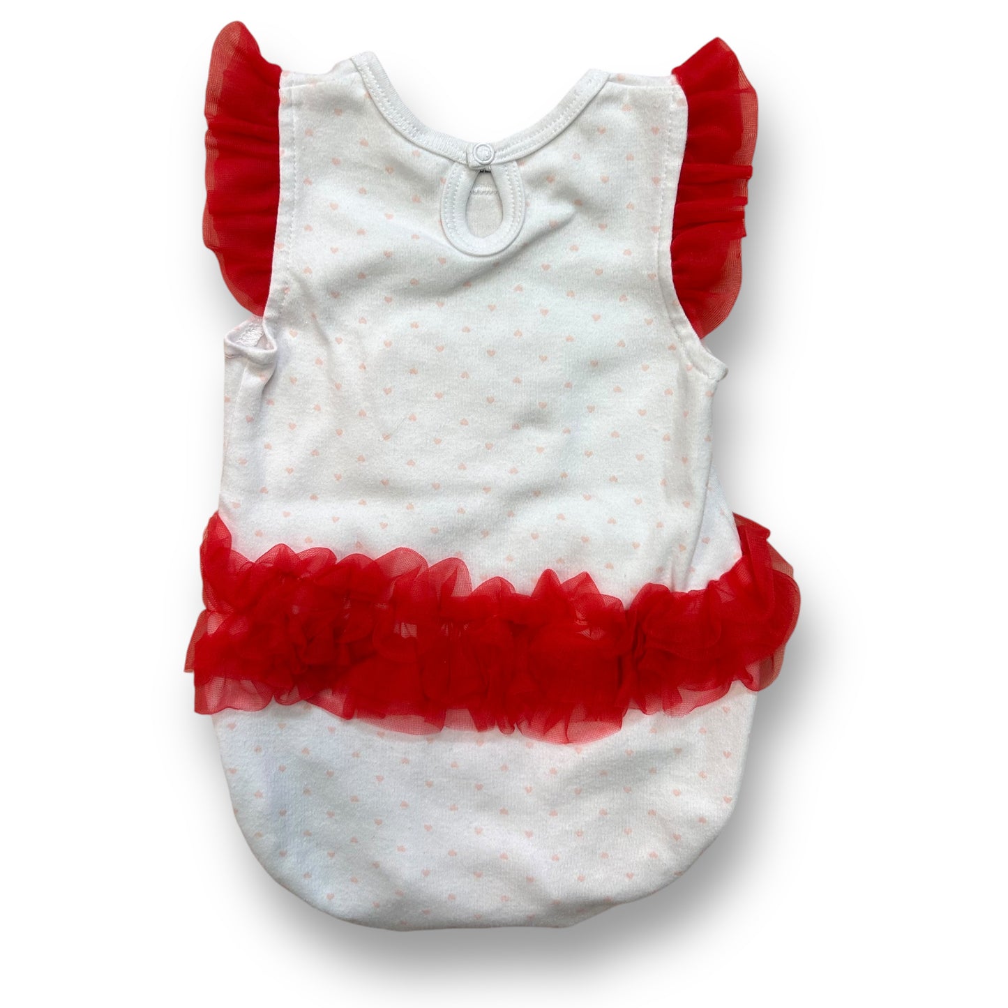 Girls Kyle & Deena Size 6-9 Months Red & White Valentine's Day Tulle One-Piece