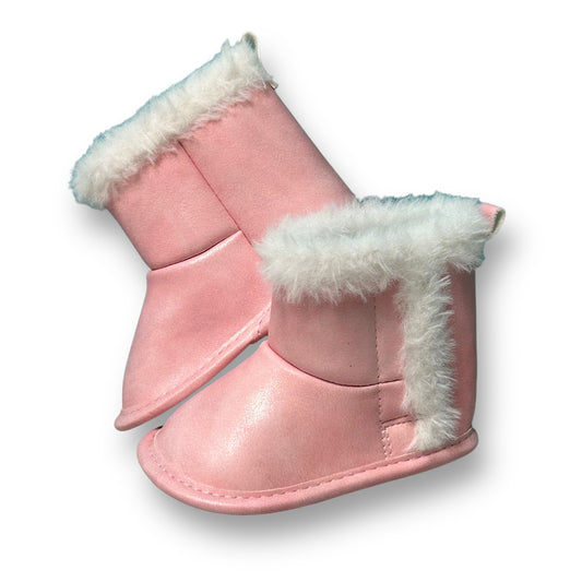 Child of Mine Baby Girl Size 3-6 Months Light Pink Faux Fur Booties