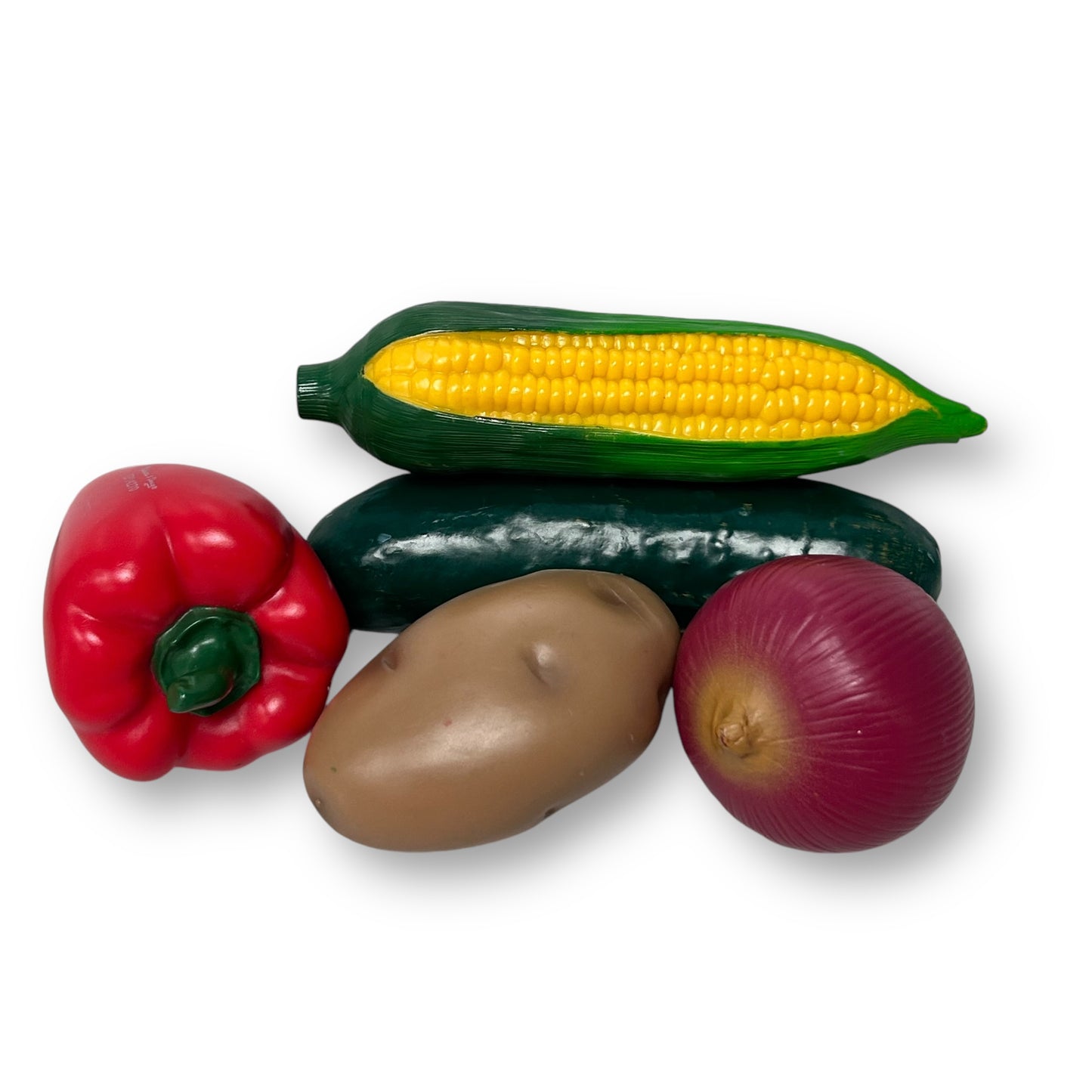 Pretend Play Kitchen Food 6-Pc Vegetables and Tray Playset