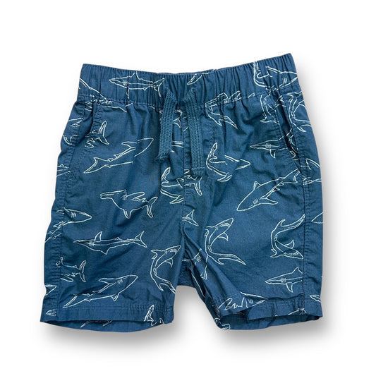 Boys Old Navy Size 18-24 Months Blue Shark Print Pull-On Shorts