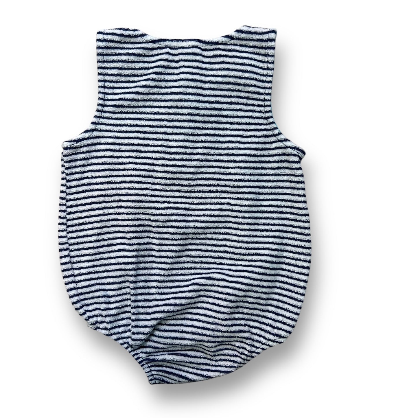 Cat & Jack Boys Size 18 Months Striped One-Piece Terry Button Top Romper