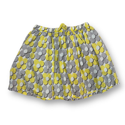 Mini Boden Toddler Girl Size 2/3 Gray & Yellow Floral Print Pull-On Skirt