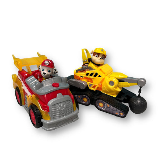 Paw Patrol Collection of 2 Action Figures & Vehicles